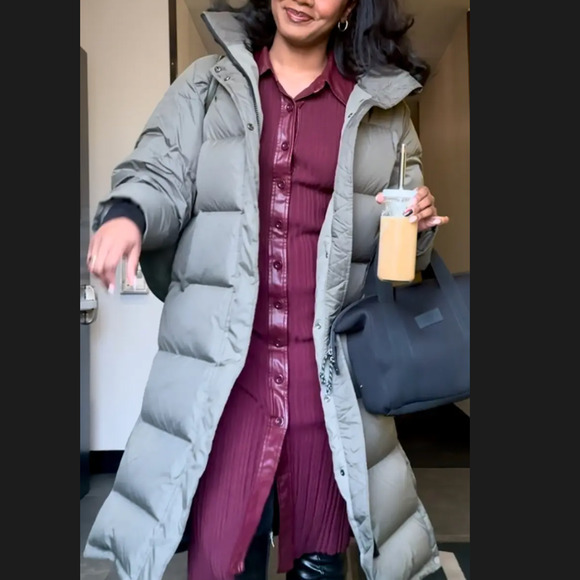 Toccin Burgundy Ribbed Knit Shirt Dress XS Midi Office Work Designer $525 - Picture 8 of 14